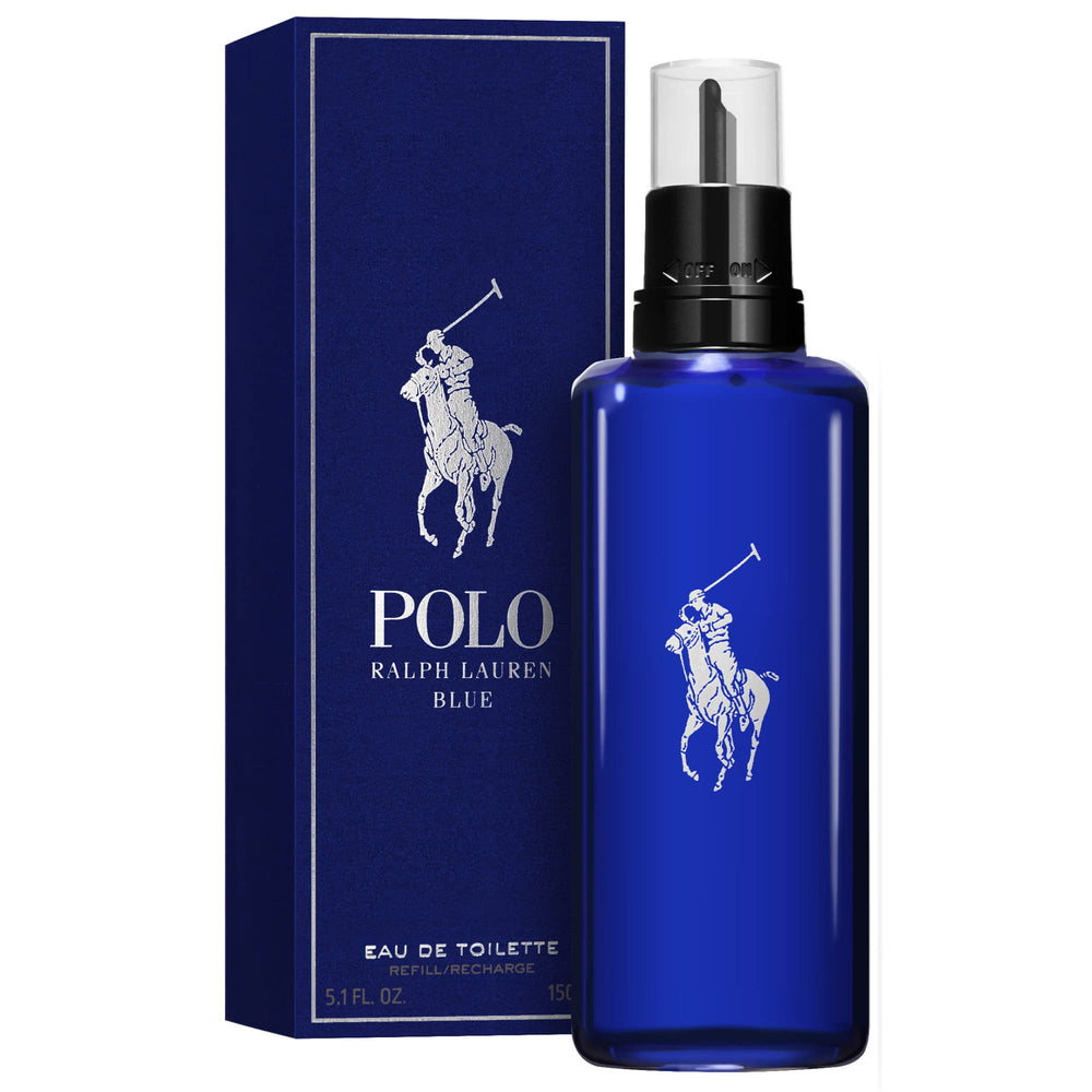 Polo Blue packaging close-up communicates luxury for the modern man.