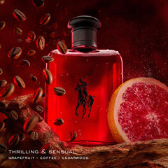 Polo Red EDT spray action shows easy pump for quick refresh.