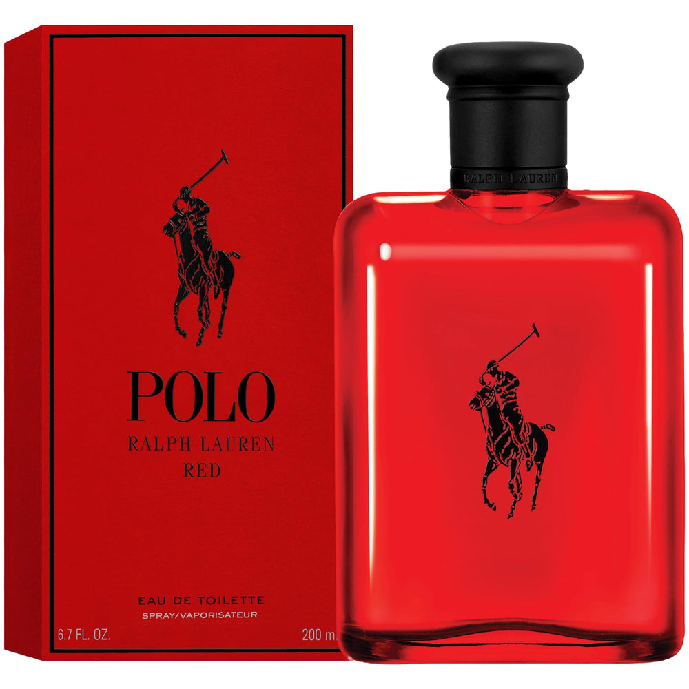 Ralph Lauren Polo Red packaging and bottle evoke adventure and racing-inspired style.