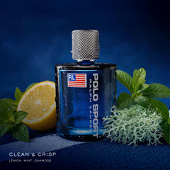 Polo Sport EDT with citrus and mint notes energizing