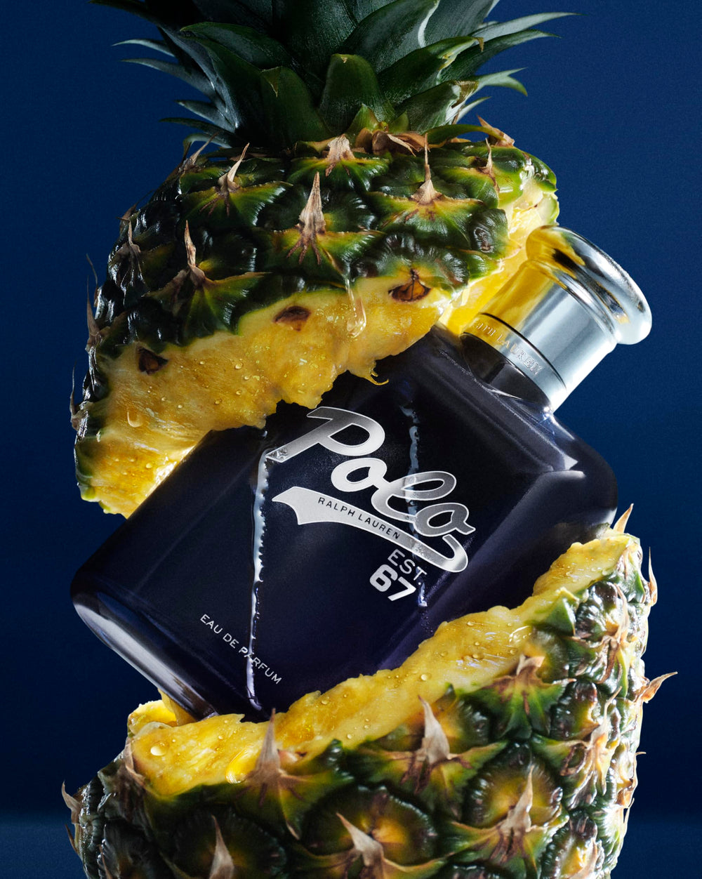 Polo 67 bottle on wood – natural backdrop evokes outdoor confidence.