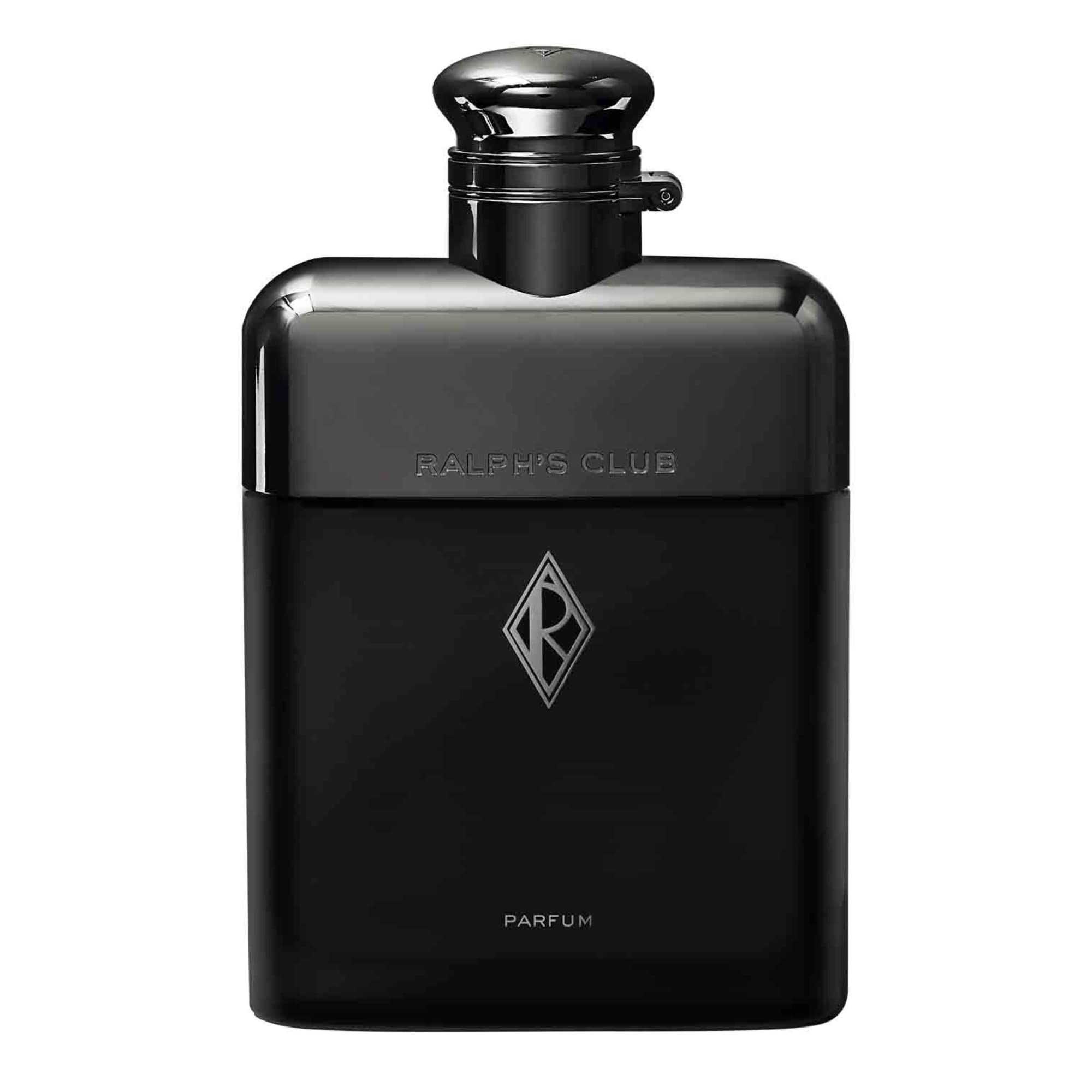 Ralph's Club bottle closeup showing premium masculine scent for evenings