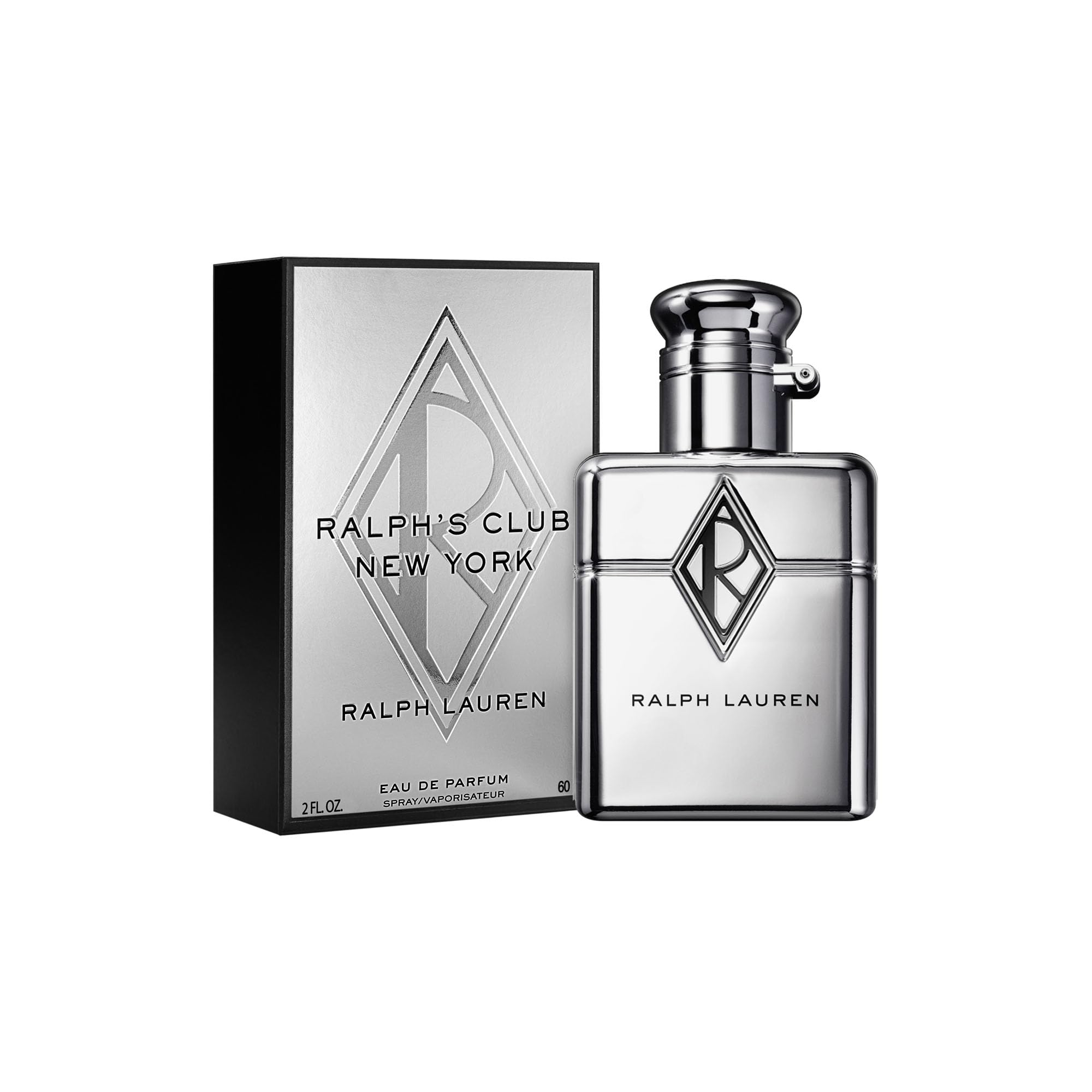 Ralph Lauren Fragrances Ralph's Club New York chrome finish bottle reflects confidence during celebrations.
