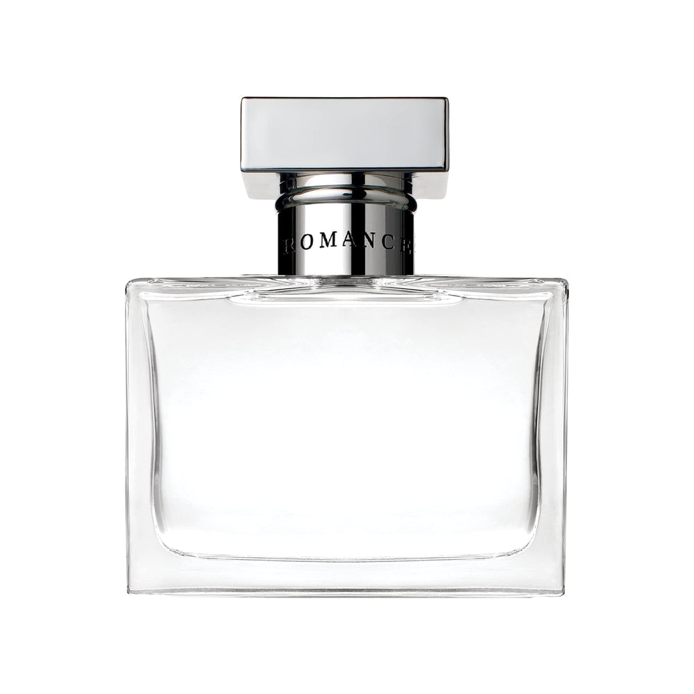 Ralph Lauren Romance bottle closeup highlighting rose notes for an elegant everyday fragrance.