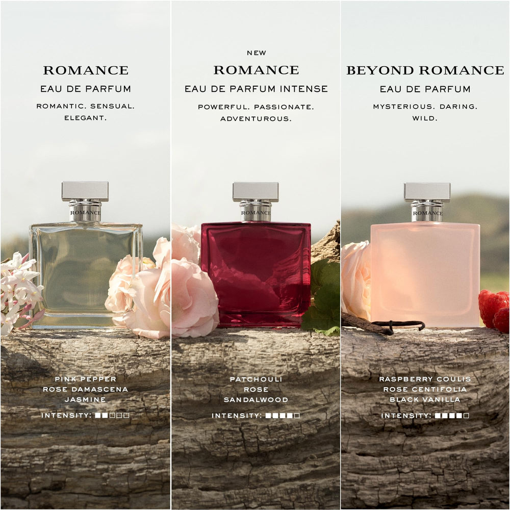 Ralph Lauren Fragrances Romance Intense patchouli accent conveying depth and sophistication.