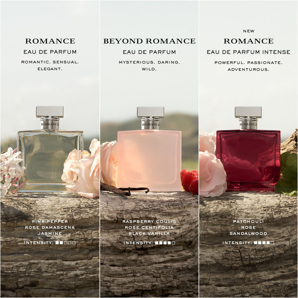 Ralph Lauren Romance rose-damascena bloom highlights floral core