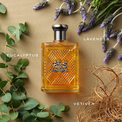 Ralph Lauren Safari EDT cap close-up highlighting woody heart for confident evenings
