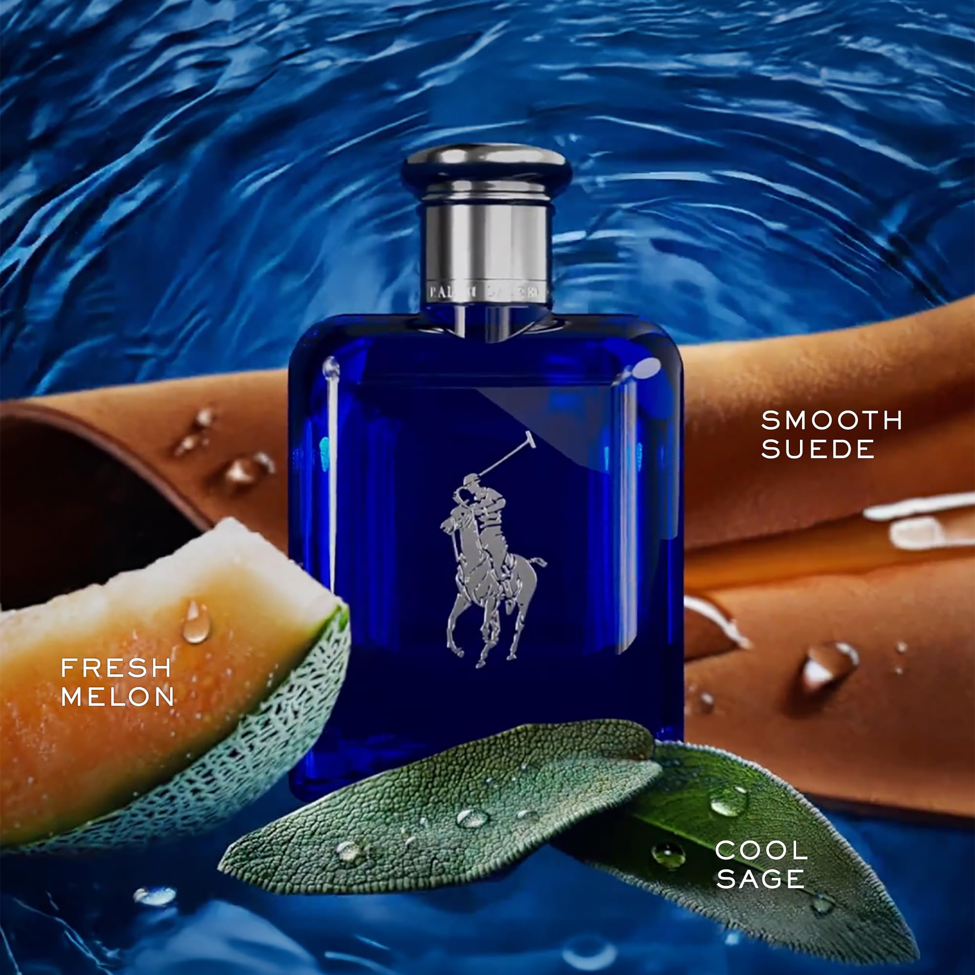 Polo Blue aquatic ambience with cantaloupe and citrus for energizing mornings.