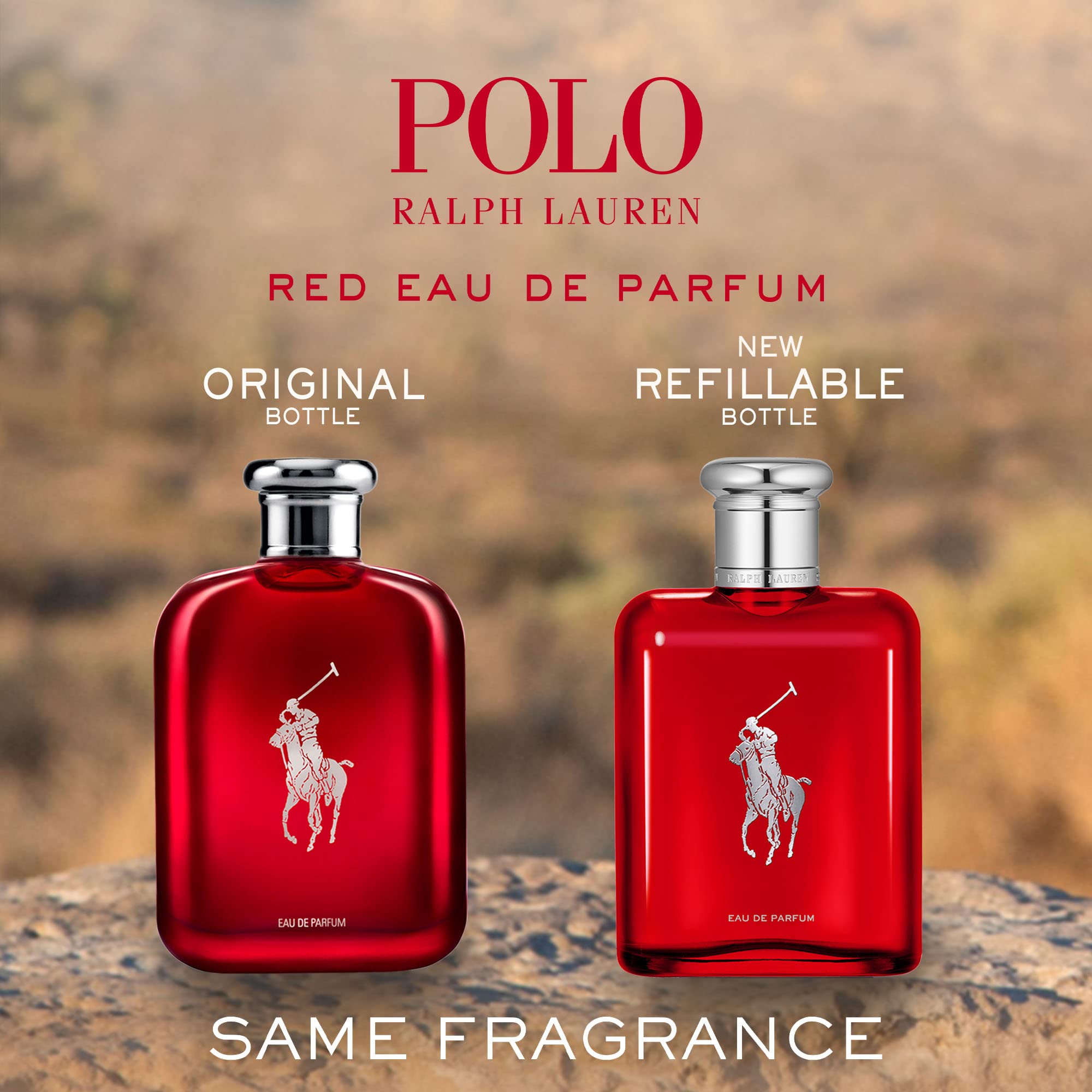 Polo Red notes of ginger, sage, and cedarwood create an adventurous aroma.