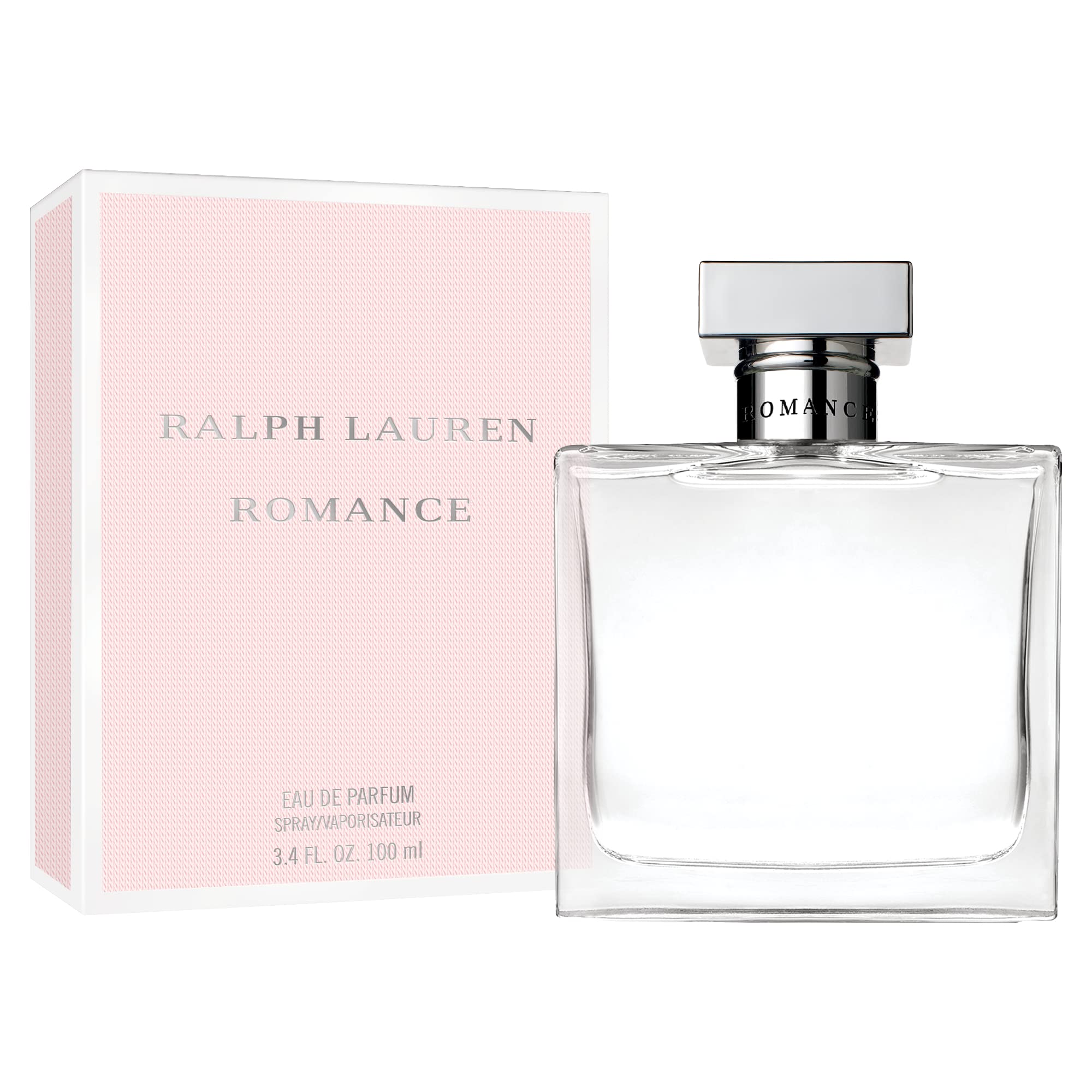 Ralph Lauren Romance glass bottle close-up communicates luxury aesthetics