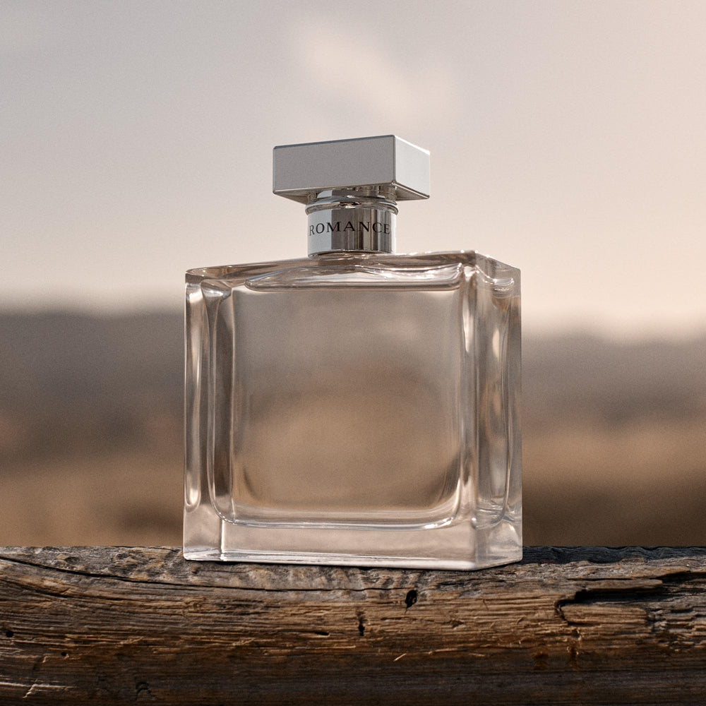 Ralph Lauren Romance glass bottle closeup underlines premium design for gifting