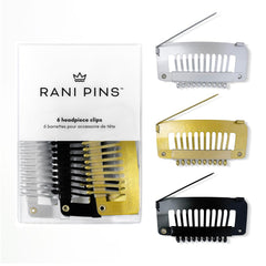 Rani Pins dupatta clips closeup in black demonstrates strong hold for secure hijab