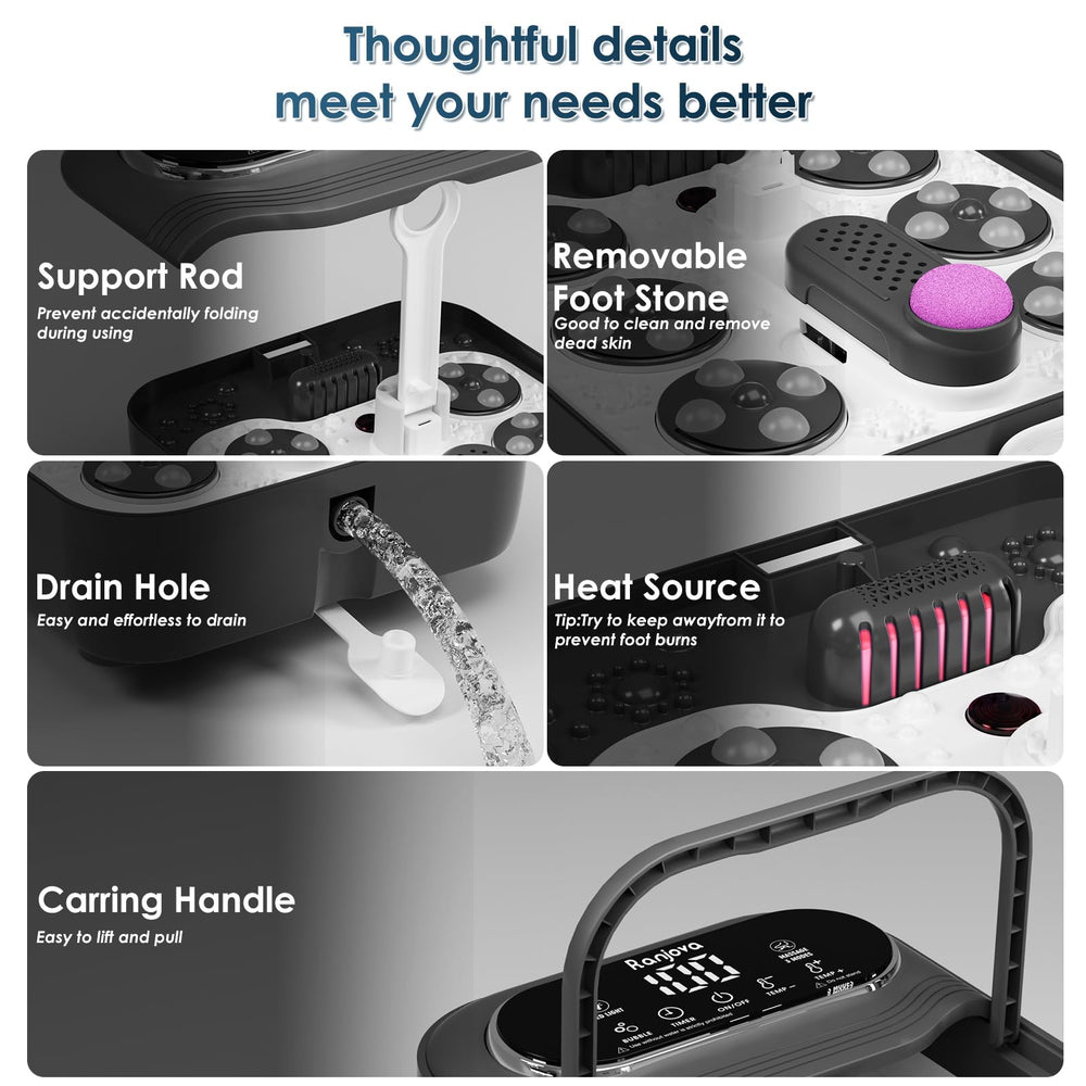 Ranjova detachable base enables easy cleaning and hygienic maintenance.