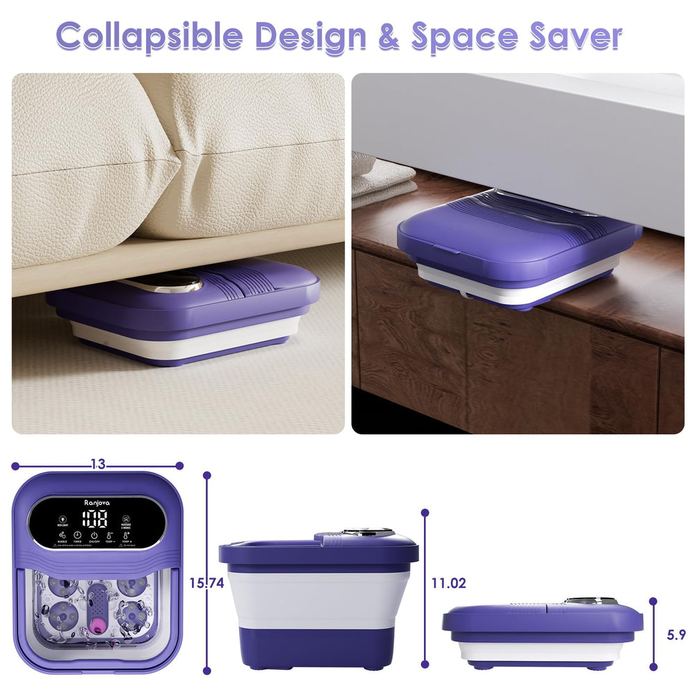 Ranjova foot spa blue detachable massage base for easy cleaning