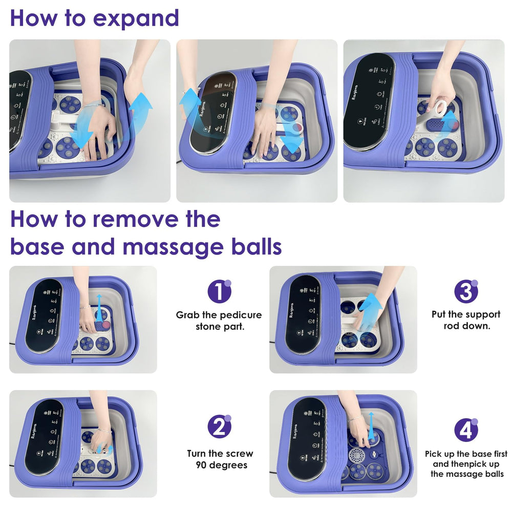 Ranjova foot spa blue touch screen control for effortless operation