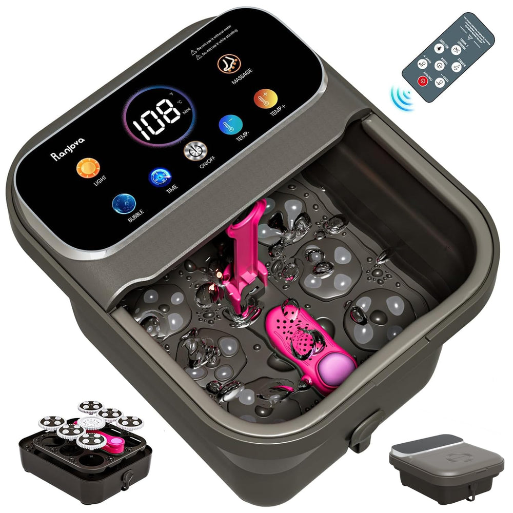Ranjova Foot Spa Pro Display with touchscreen enables quick temperature and mode adjustments.