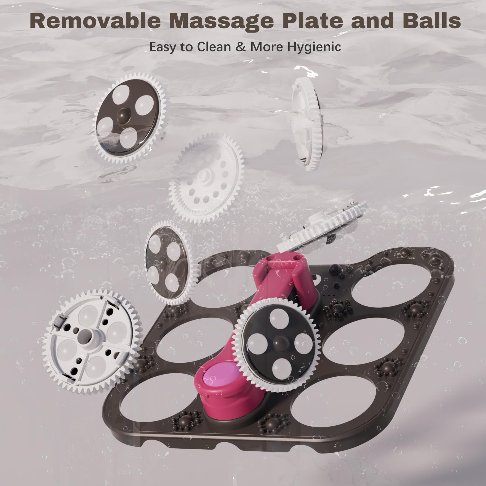 Ranjova Foot Spa Collapsible Design folds flat for compact storage after use.