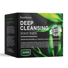 Rantherm Foot Patches close-up with bamboo vinegar for cleansing potential.