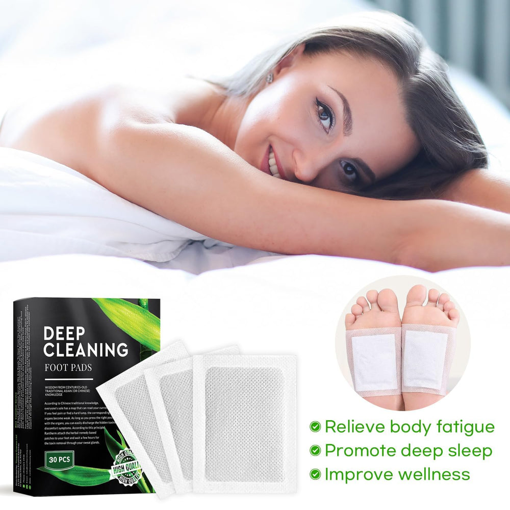 Rantherm foot patches during night-use before bed applied to soles for sleep support.
