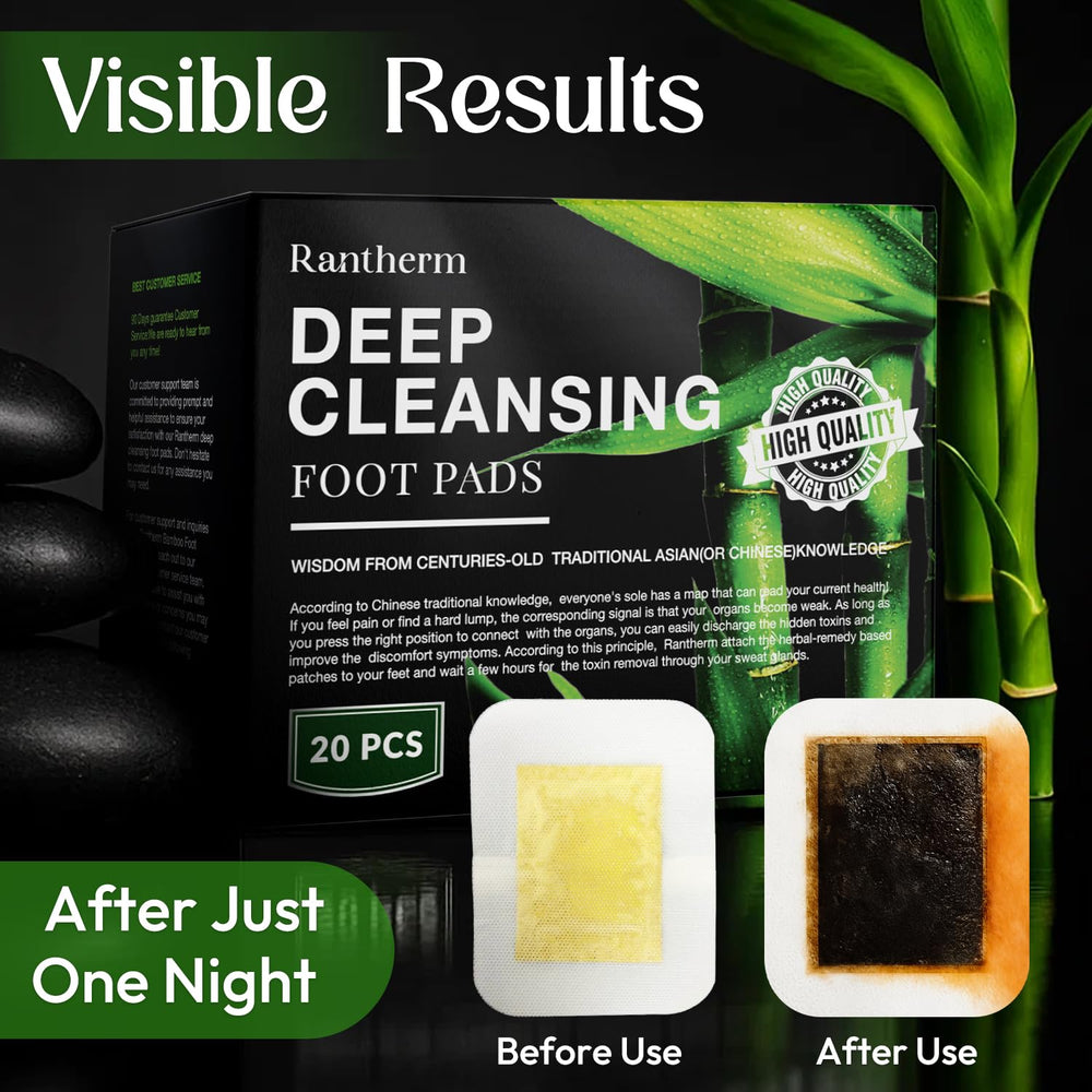 Rantherm Foot Patches packaging front view highlighting 14-pack value.