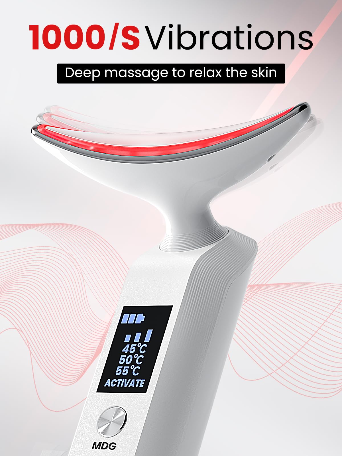 Rantxiny charging dock keeps the massager ready for daily use with wireless charging.