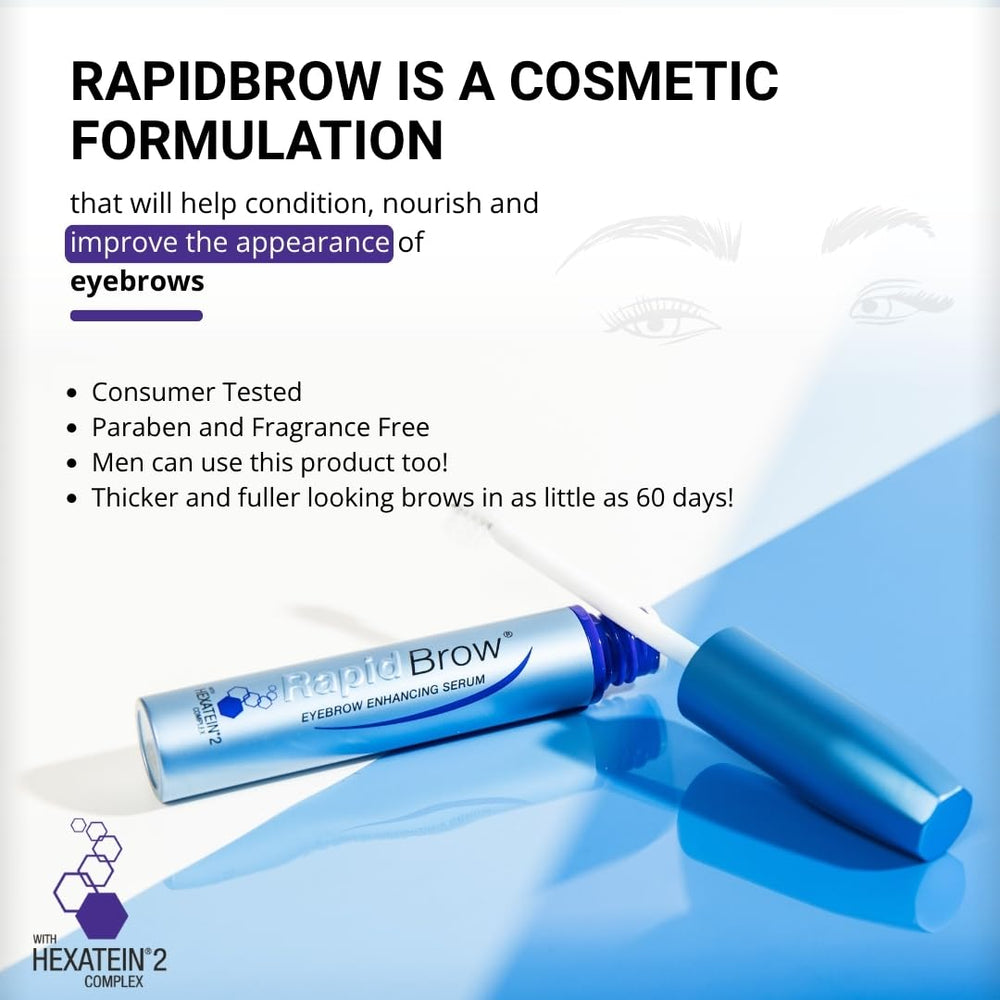 RapidBrow serum texture on skin demonstrates smooth, even application