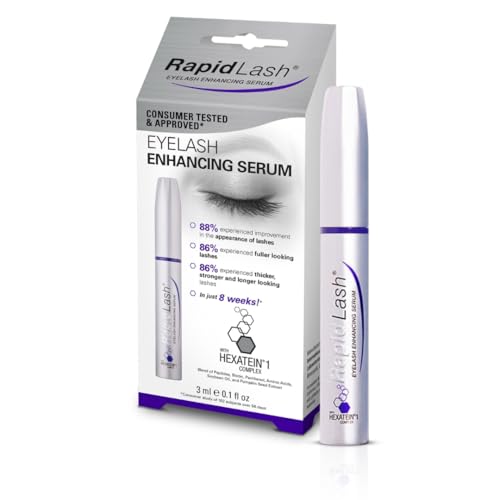 RapidLash serum applied along the lash line shows a simple nightly routine.