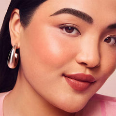 Rare Beauty Virtue beige peach blush close-up for day-to-night versatility