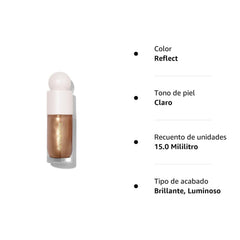 Rare Beauty Positive Light Liquid Luminizer swirl highlights cheeks for dewy luminosity
