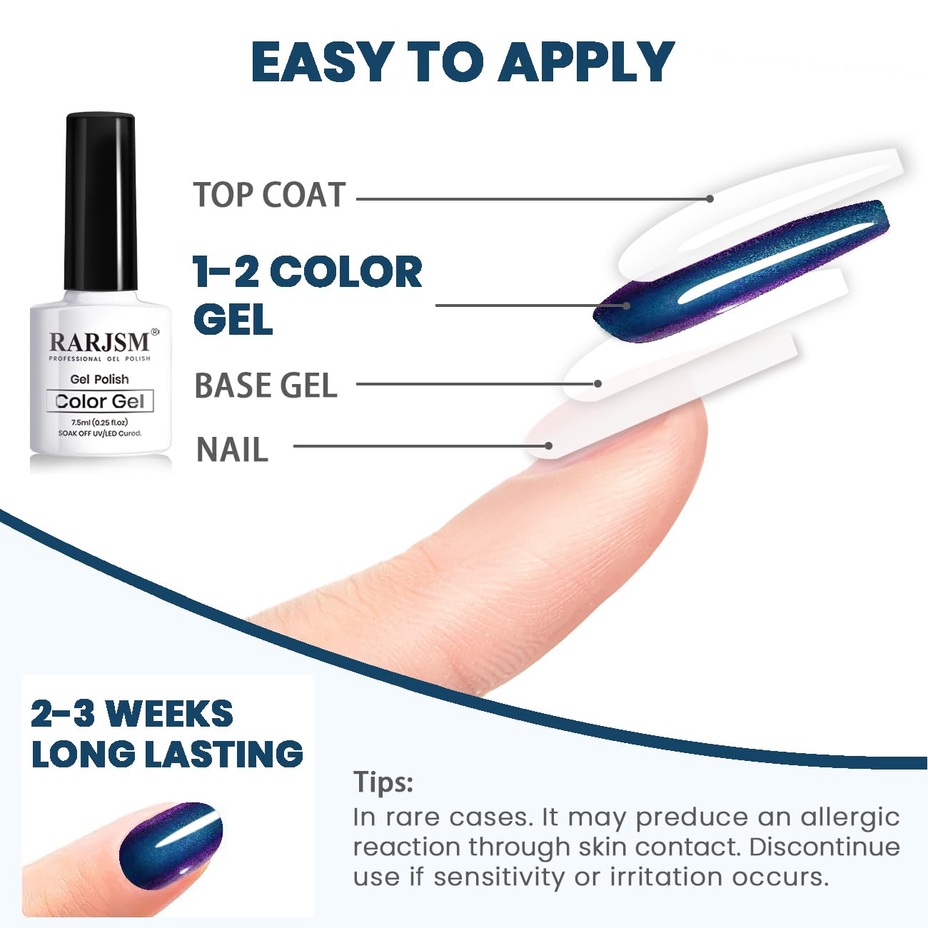 RARJSM Chameleon long nail display showcases color-changing effects on extended tips.