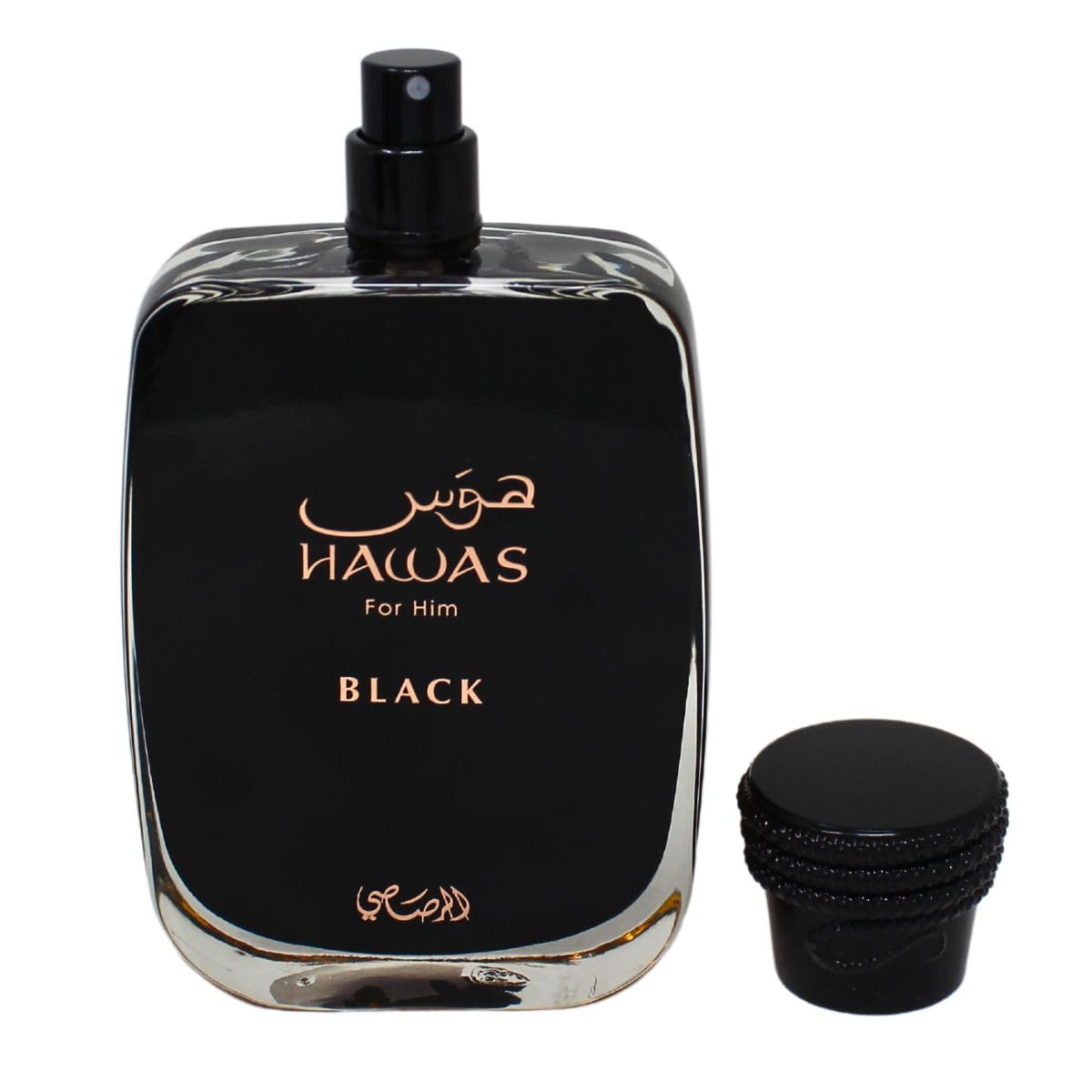 RASASI Hawas Black middle-notes graphic featuring cedarwood and jasmine