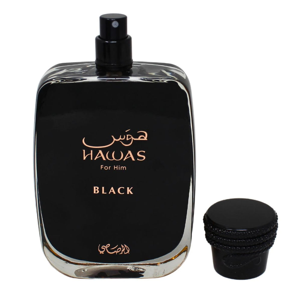 RASASI Hawas Black middle-notes graphic featuring cedarwood and jasmine