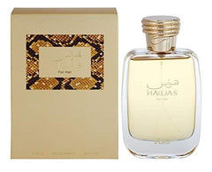 RASASI Hawas For Her middle-notes jasmine iris reveal elegant heart scent for daytime sophistication.
