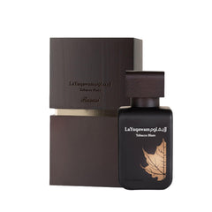 Rasasi La Yuqawam Tobacco Blaze bottle showcases bold oud-forward sophistication for everyday wear.