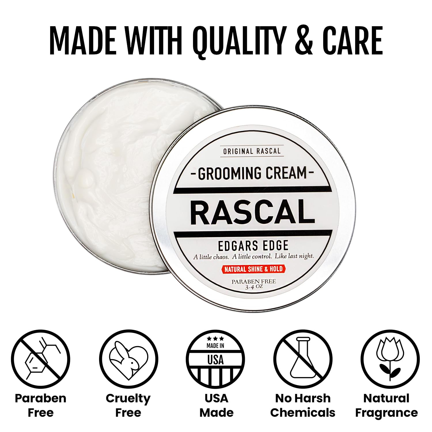 Rascal Original Edgar's Edge all hair types ready for daily styling.