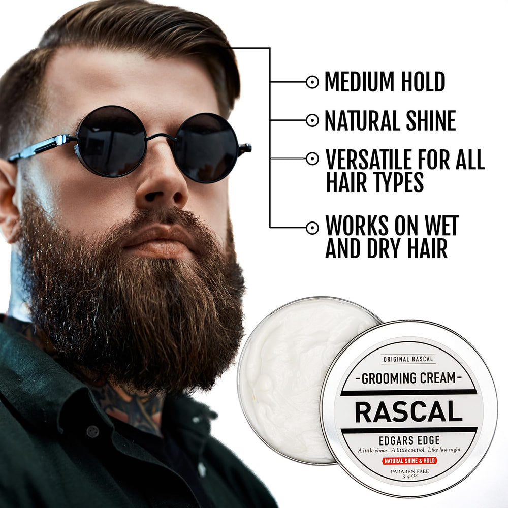 Rascal Original Edgar's Edge natural shine detail showcases a polished, non-greasy finish.