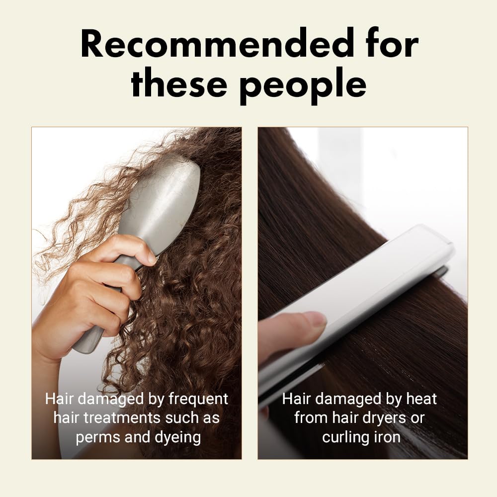 Rated GREEN dry and frizzy hair before-after focus on smoother look