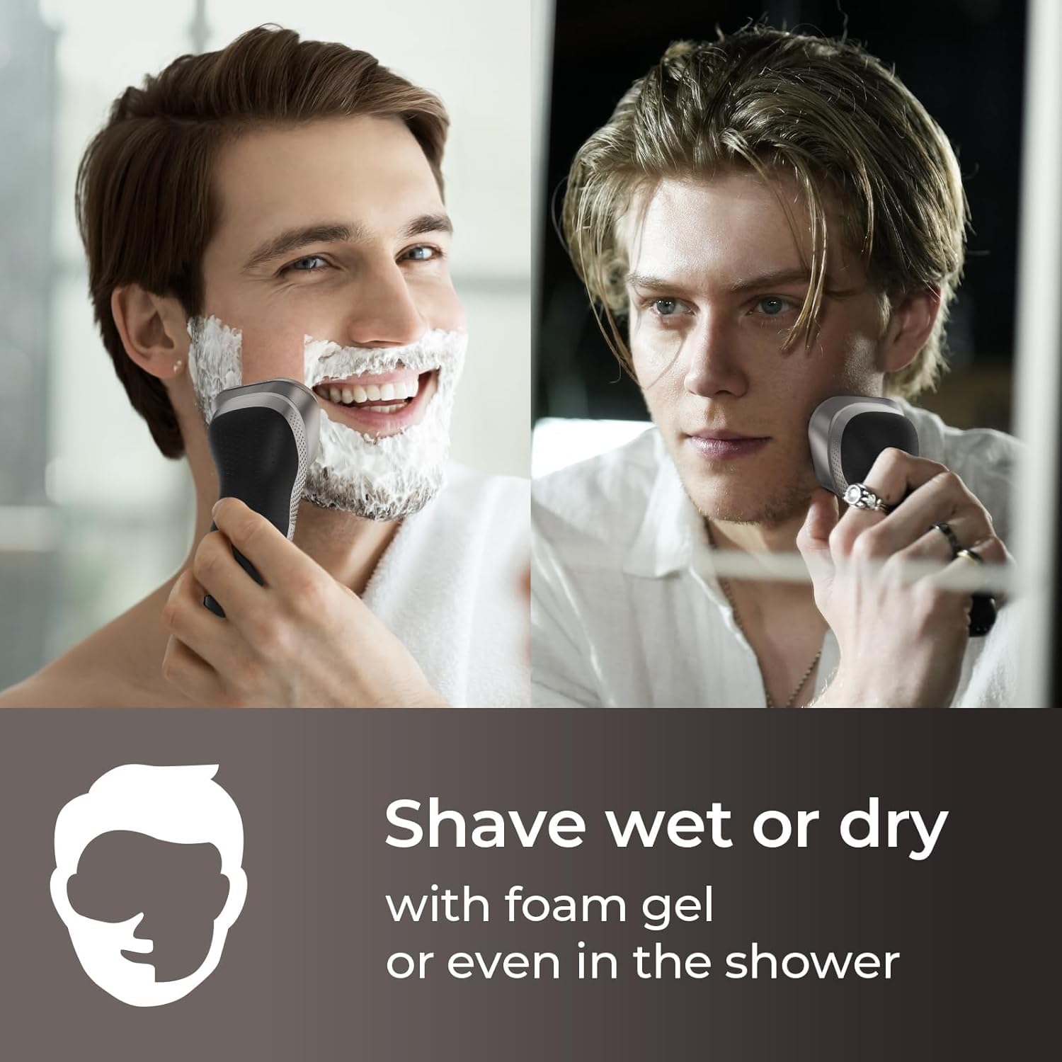 Rategist cordless razor in hand shows ergonomic grip for precision.