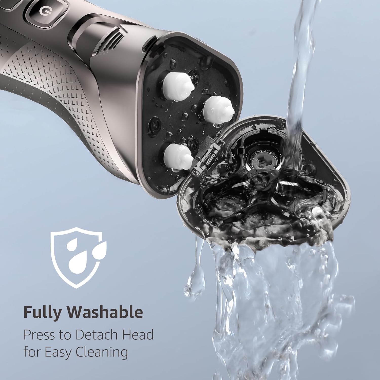 Rategist cordless razor USB-C charging for quick top-ups on the go.
