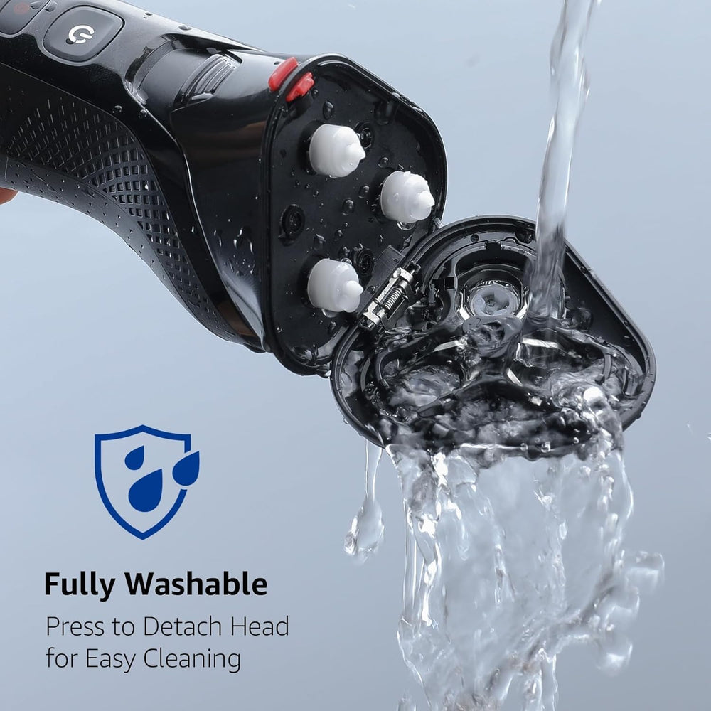 Rategist Eclipse Black IPX7 waterproof in wet-dry use supports shower-friendly shaving