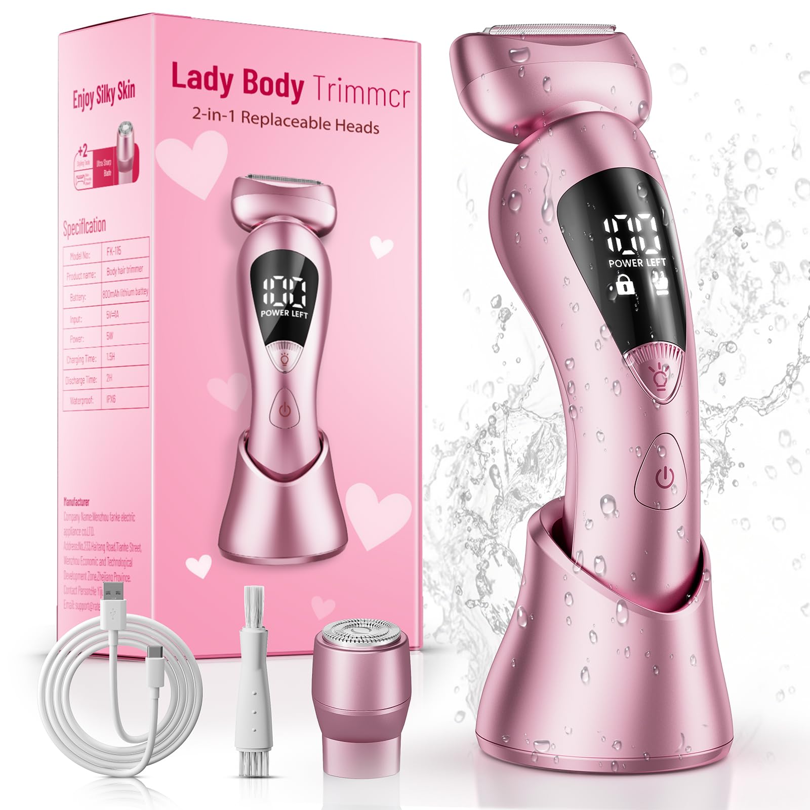 Rategist electric bikini trimmer bikini-area head for precise, gentle shaving.