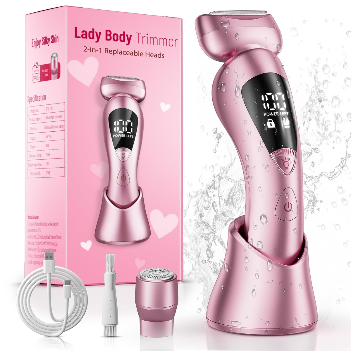 Rategist electric bikini trimmer bikini-area head for precise, gentle shaving.