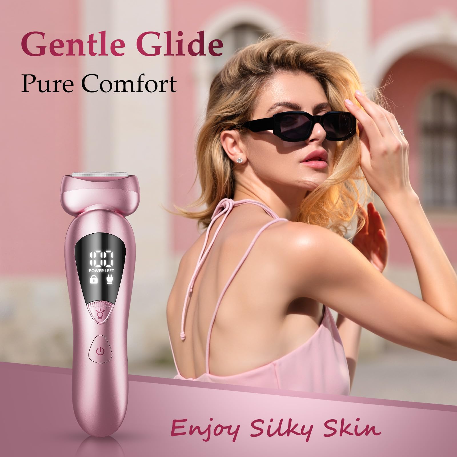 Rategist electric bikini trimmer travel-base keeps it charged while traveling.
