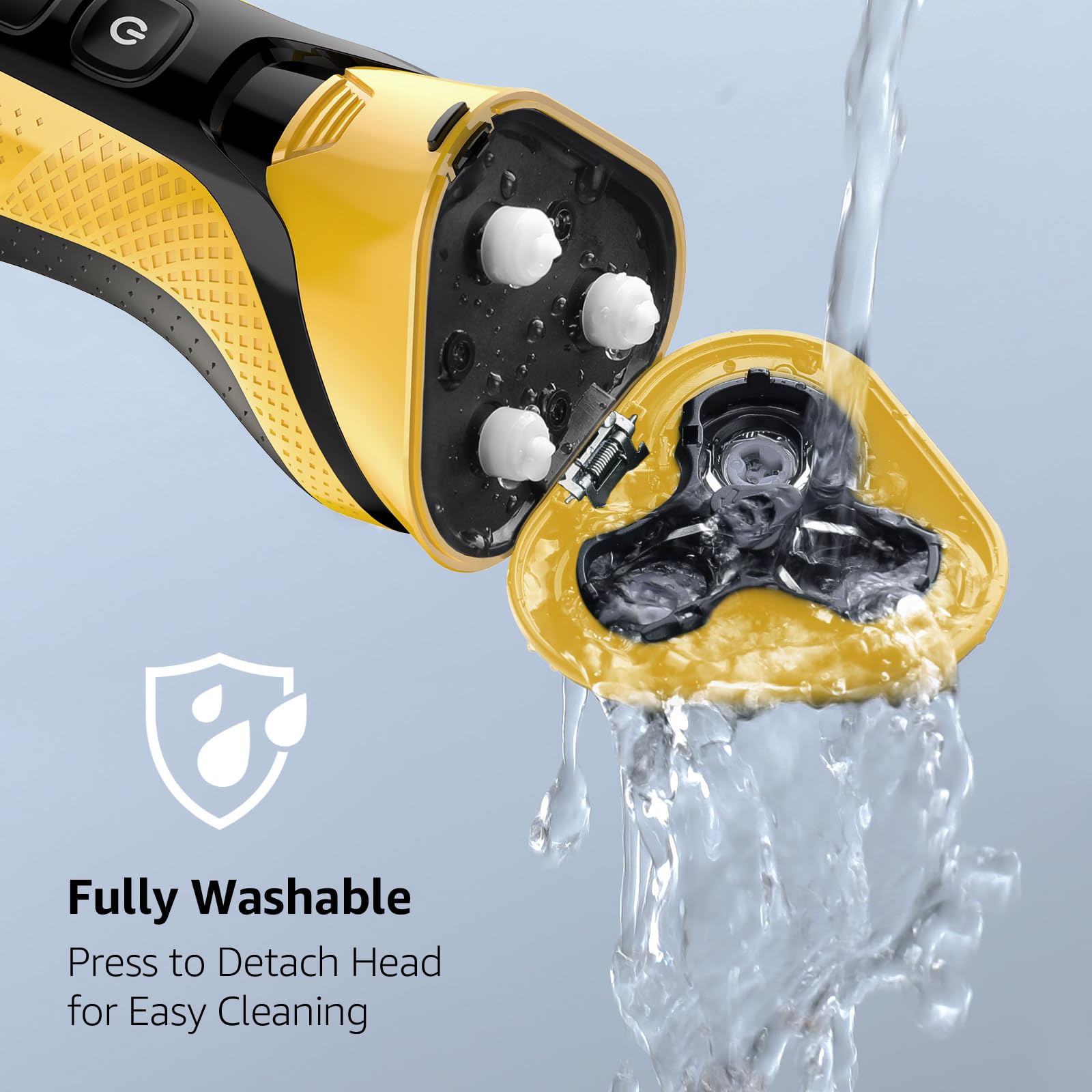 Rategist IPX7 waterproof design supports wet or dry shaving.