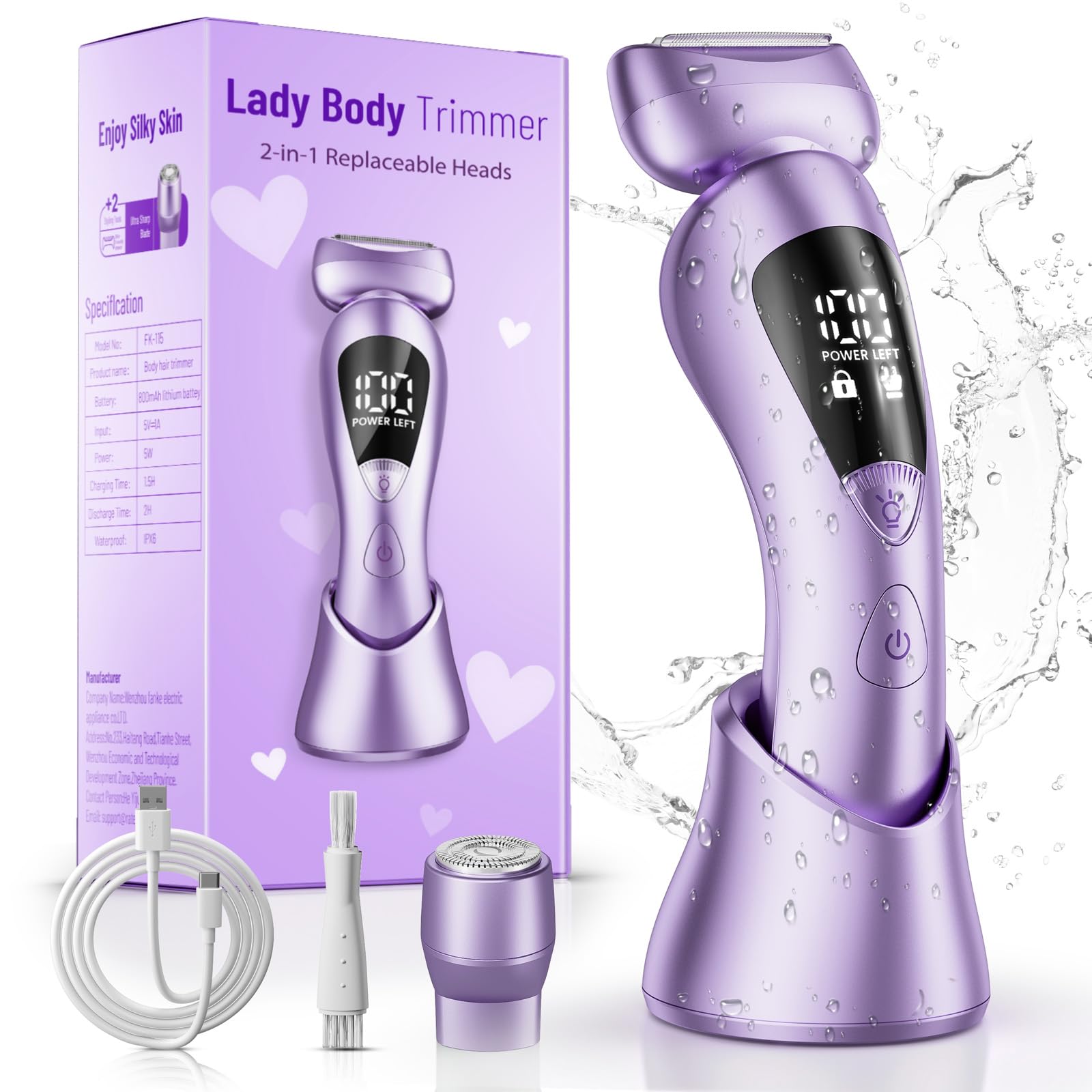 Rategist purple ergonomic handle close-up emphasizes comfortable grip during daily grooming.