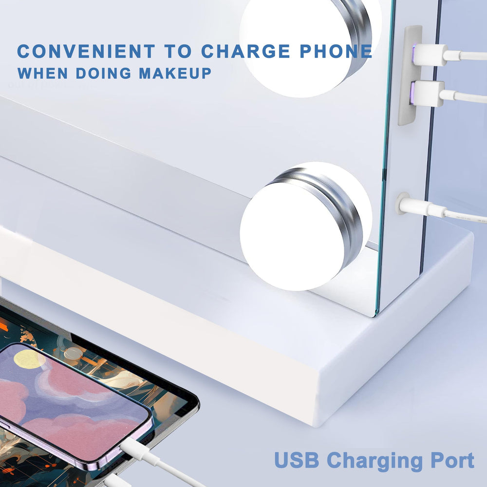 Ratsamee vanity mirror memory function recalls preferred brightness settings.