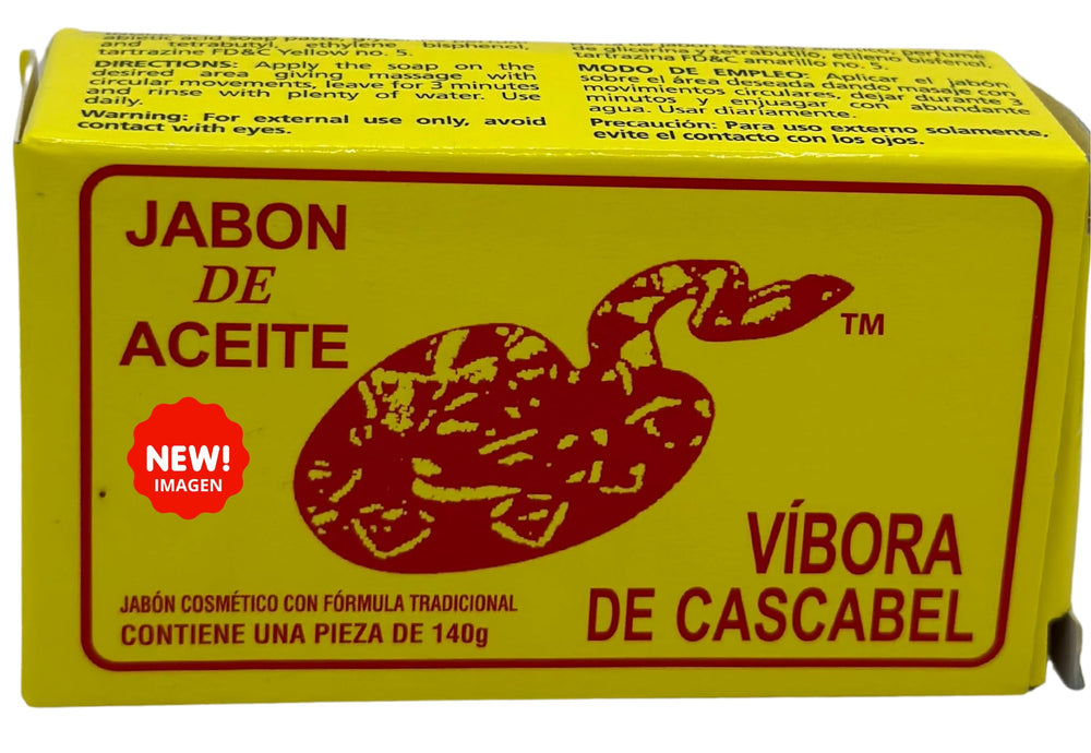 Rattlesnake oil soap with natural minerals and herbs detail