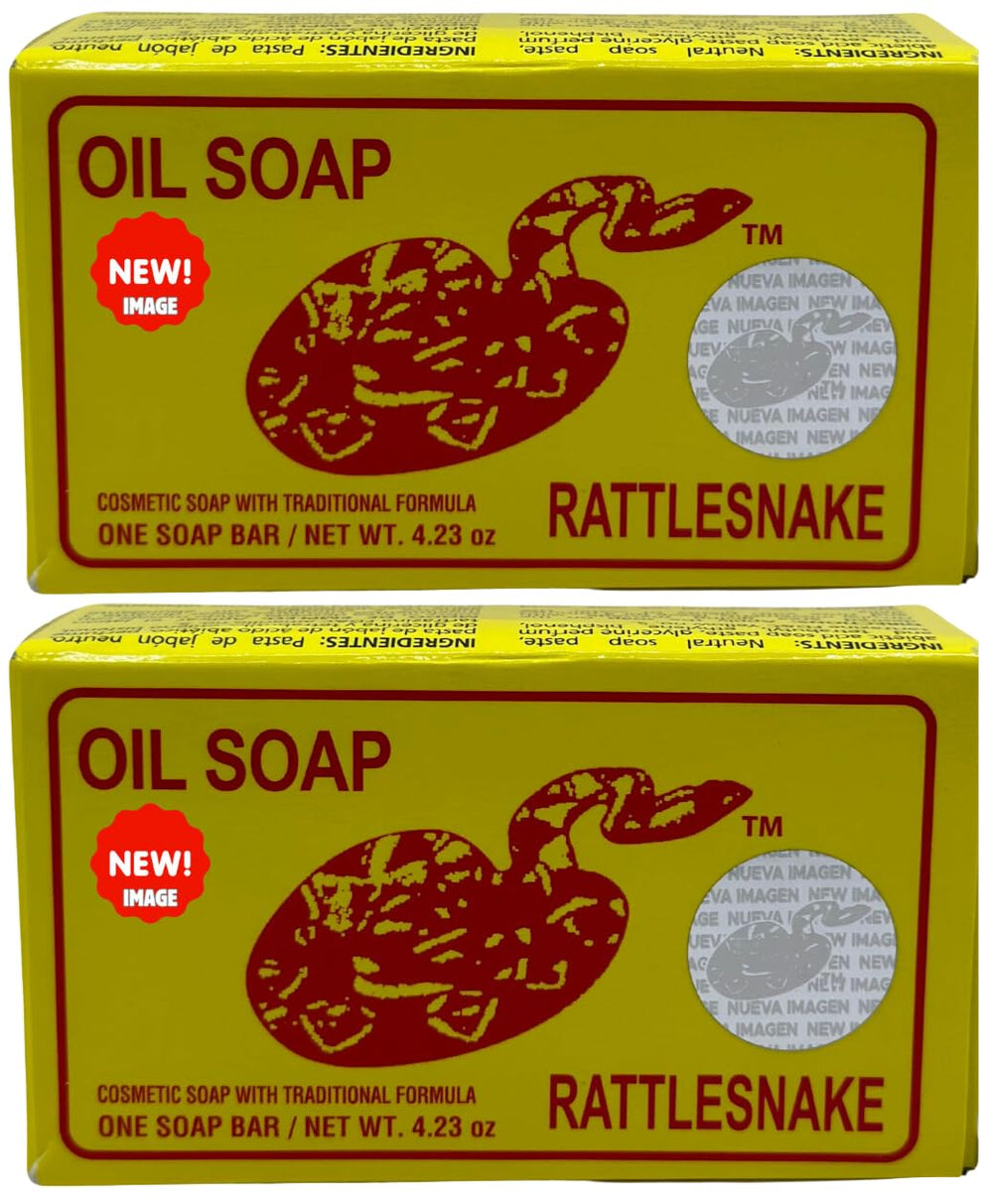 Rattlesnake oil soap packaging showing branding and natural ingredients