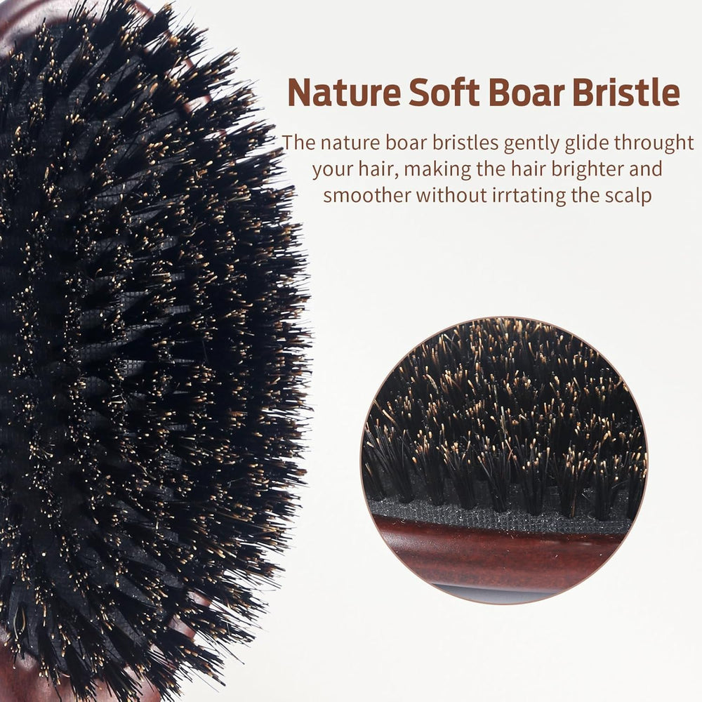 RAVEGO hair brush on fine hair for gentle styling and frizz control