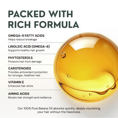 RAW ACTIVES Batana Oil lab-tested label suggests quality and purity.